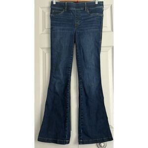 Spanx Indigo Bootcut Jeans Trousers Womens Size Medium Dark Wash Pull On Stretch